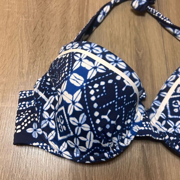 Tommy Bahama Indigo Cowie Underwire Bikini Swim Top Size 34D - Picture 5 of 13